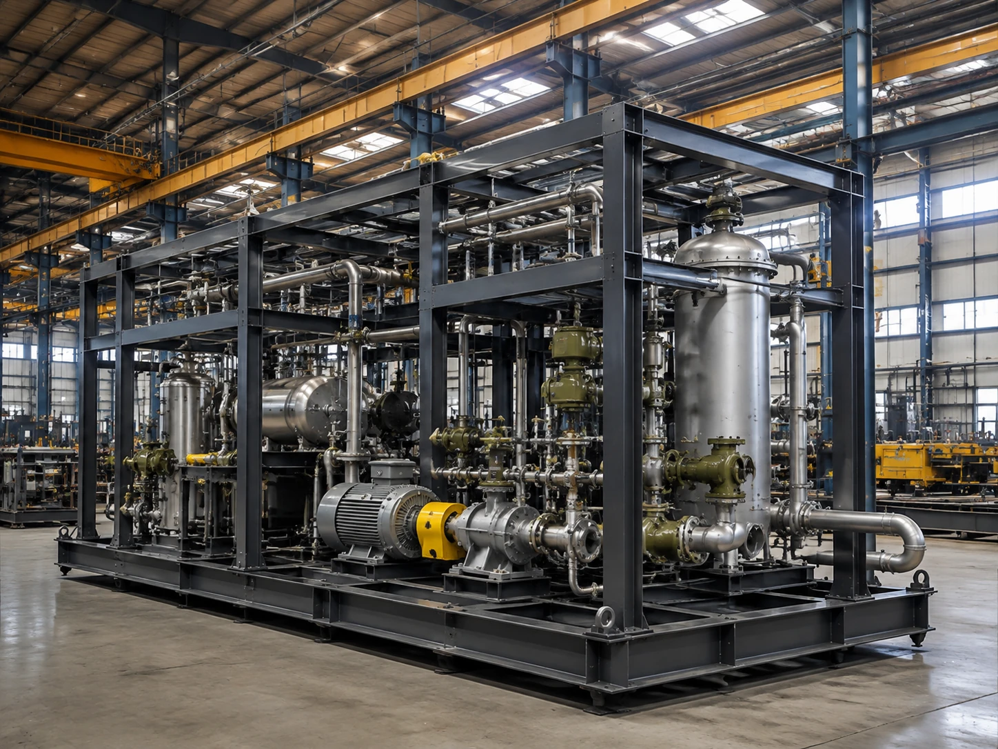 Industrial process skid and module fabrication