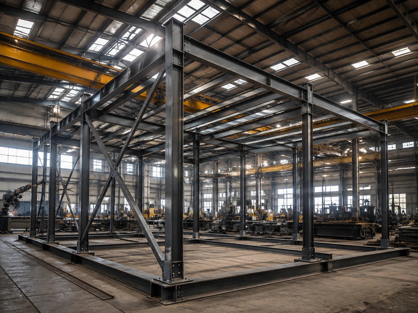 Industrial structural steel fabrication